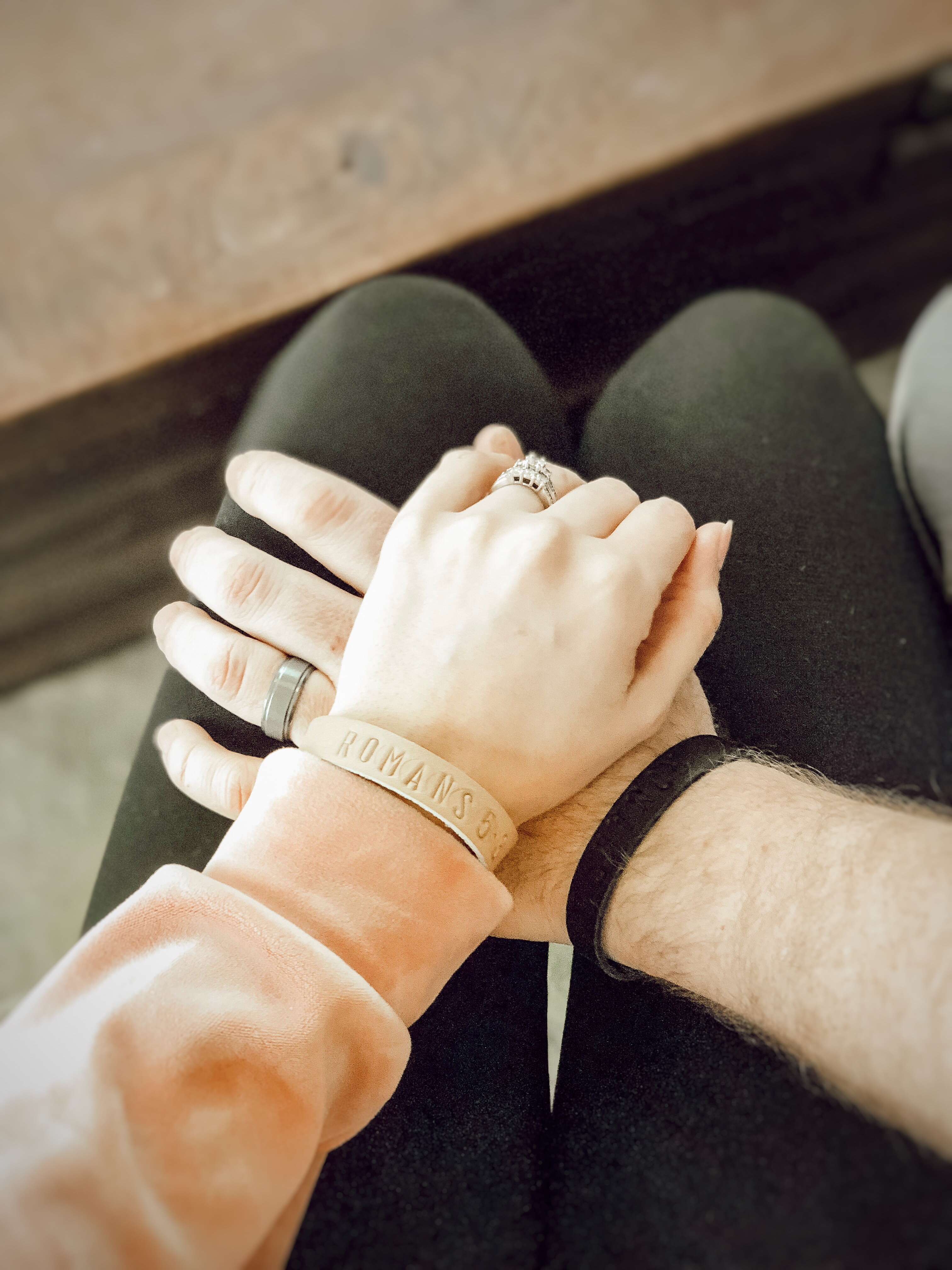 Scripted leather bracelet