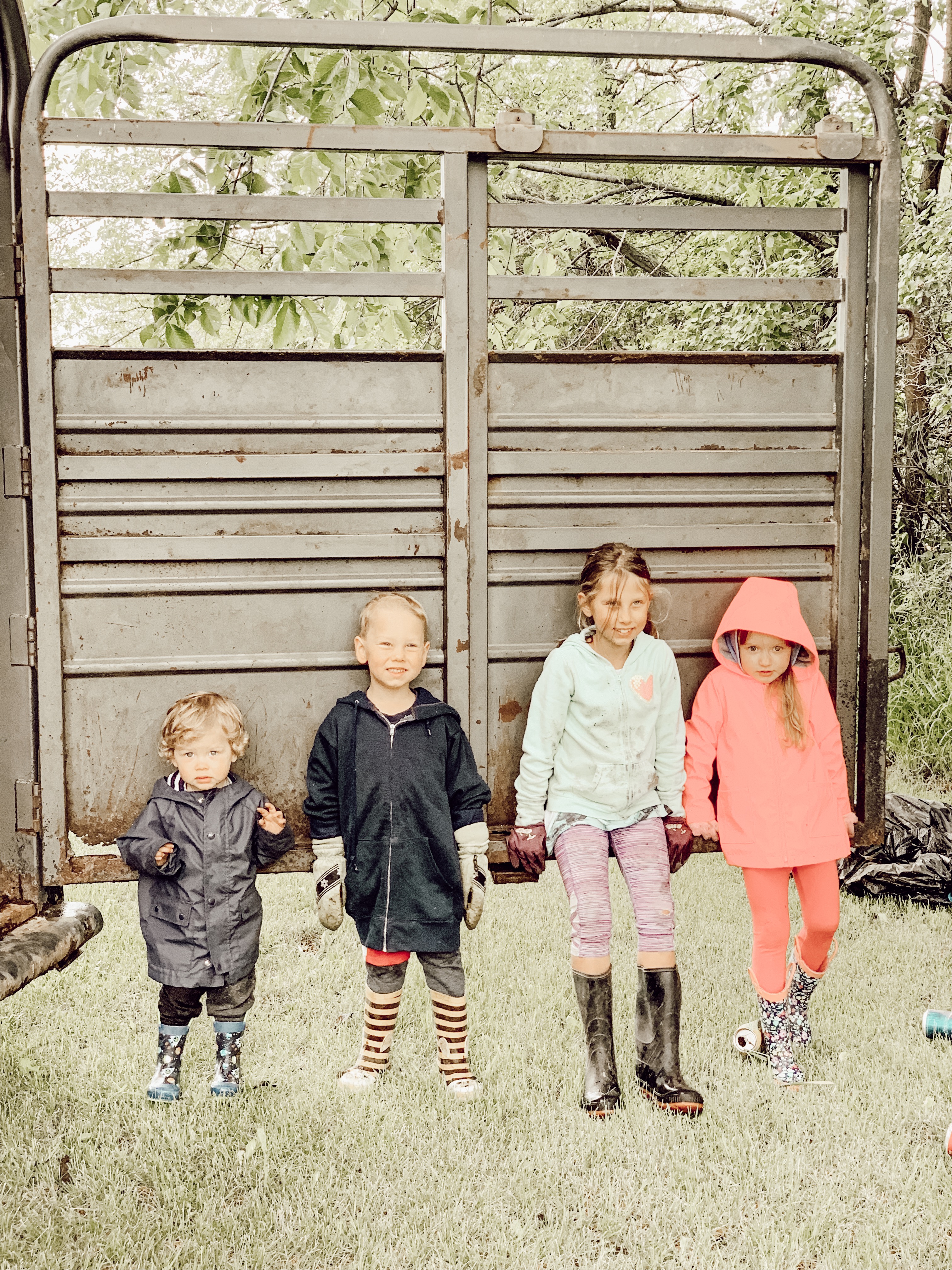 Farm kids working for commission